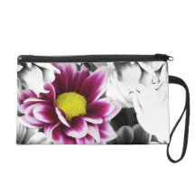 Deep Pink Dahlia Wristlet Purses