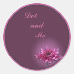 Deep Pink Daisy Round Sticker