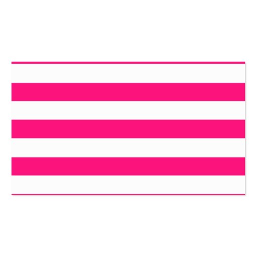 Deep Pink Horizontal Stripes; Chalkboard look Business Card Template (back side)