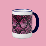 Deep Pink Snakeskin Pattern Ceramic Wares mugs