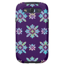 Deep Purple Hawaiian Quilt Pattern Case Samsung Galaxy SIII Case