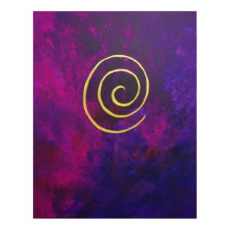 Deep Purple Infinity Golden Spiral Philip Bowman Print