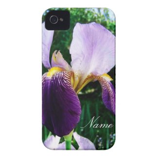 Deep Purple Iris Close Up Personalized iPhone Case