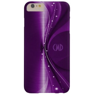 Deep Purple Metallic Retro Dynamic Wave Barely There iPhone 6 Plus Case