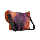 Deep Purple & Orange Grunge Paint Smear Messenger Bag