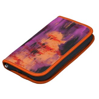 Deep Purple & Orange Grunge Paint Smear Organizers