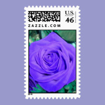 Deep Purple Rose Postage stamps