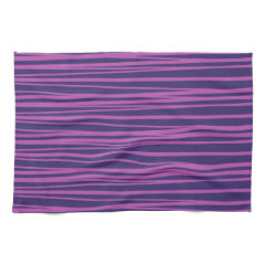 Deep Purple Stripes Pattern Gifts Towel