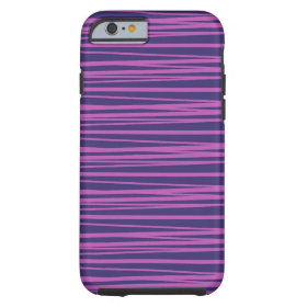 Deep Purple Stripes Pattern iPhone 6 Case