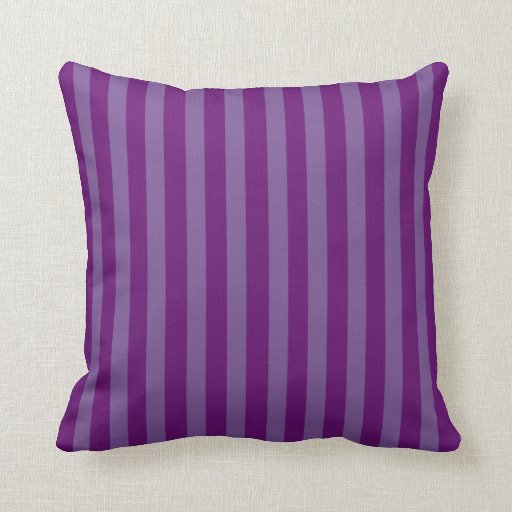 Deep Purple Stripes Throw Pillow Zazzle