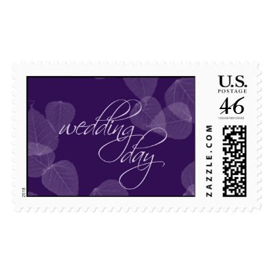 Deep purple wedding stamp