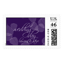 Deep purple wedding stamp