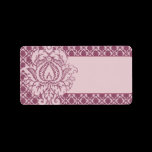 Deep Raspberry Damask on Light Raspberry