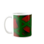 Deep Red and Green Star Mug