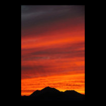 Deep red Arizona sunset posters