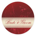 Deep red bride and groom stickers by aslentz Deep red bride and groom stickers