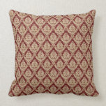 Deep Red Damask Pillow