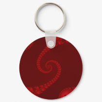 Deep Red Double Spiral Keychain by JamesOakley Deep Red Double Spiral Keychain
