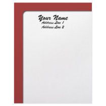 Deep Red Edged Custom Letterhead by NixxysPicks Deep Red Edged Custom Letterhead
