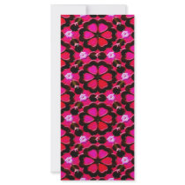 deep red flowers rack cards