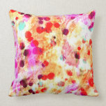 Deep Red Grunge Paint Splatters Throw Pillows
