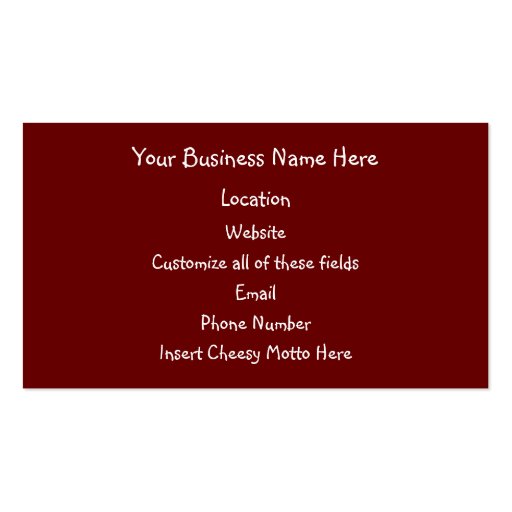 Deep Red Leaves Business Card Templates (back side)