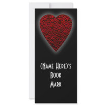 Deep Red Love Heart! Bookmark. Stars Etc! rack cards by PsyborgAli Deep Red Love Heart! Bookmark. Stars Etc! rack cards