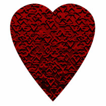 Deep Red Love Heart! Pin or Keychain or Magnet photo sculptures