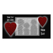 Deep Red Love Heart! Stars Spades Diamond Pattern! photo cards by PsyborgAli Deep Red Love Heart! Stars Spades Diamond Pattern! photo cards