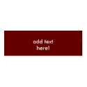 Deep Red Message Card business cards