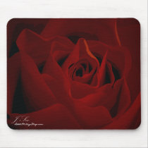 Deep Red Rose Mousepad