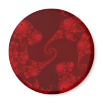 Deep Red Seahorse Herd Magnet by JamesOakley Deep Red Seahorse Herd Magnet