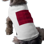 deep red tartan cloth, gothic dog clothing