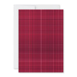 deep red tartan cloth personalized announcements