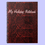 Deep Red Zentangle Holiday Notebook notebooks