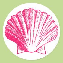 Deep Rose Sea Shell Sticker stickers
