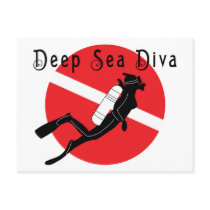 Deep Sea Diva postcards by SCUBA_Dive_TShirts Deep Sea Diva postcards