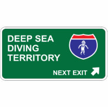 Deep Sea Diving Next Exit photo sculptures by whatitis Deep Sea Diving Next Exit photo sculptures