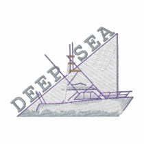 Deep Sea Fishing Boat embroidered shirts by ZazzleEmbroidery Deep Sea Fishing Boat embroidered shirts