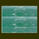 Deep Sea Green :  Wave Pattern postcards