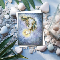 Deep Sea Moon Greeting Card by robmolily Deep Sea Moon Greeting Card