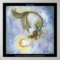 Deep Sea Moon Large Poster 23" x 23"