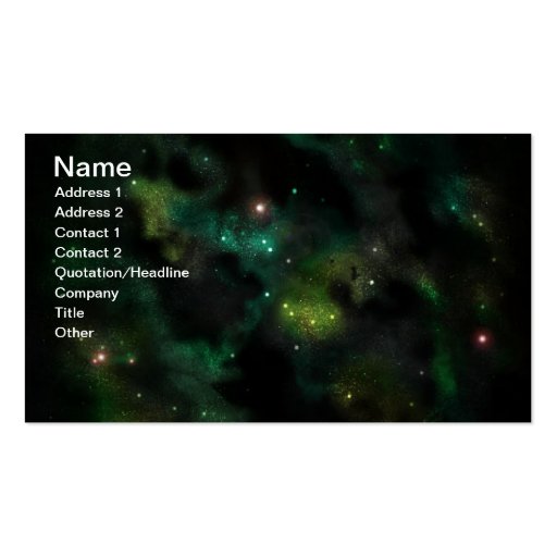 Deep Space Business Cards (front side)