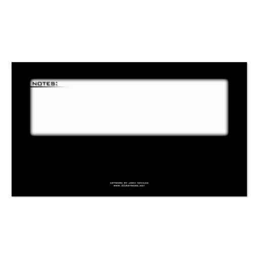 Deep Space Formation Business Card Template (back side)