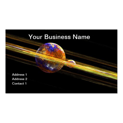Deep Space Planet and Moon Business Card Template