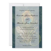 Deep Teal Peacock Feather Wedding Invitations