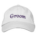 Deep Violet Groom Embroidered Hat embroideredhat
