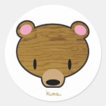 Deep woods Kuma Round Stickers