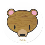 Deep woods Kuma Round Stickers