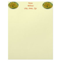 Deep Yellow with Orange Center Lily Letterhead by CarolsCamera Deep Yellow with Orange Center Lily Letterhead